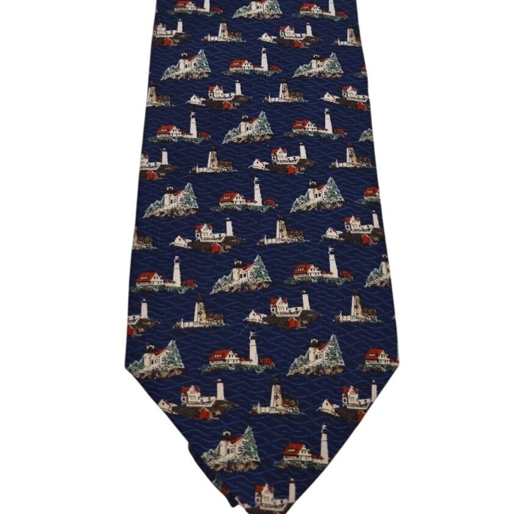 Rivetz of Boston Necktie Multicolor City of Quincy Pattern Men's Silk Neck B1